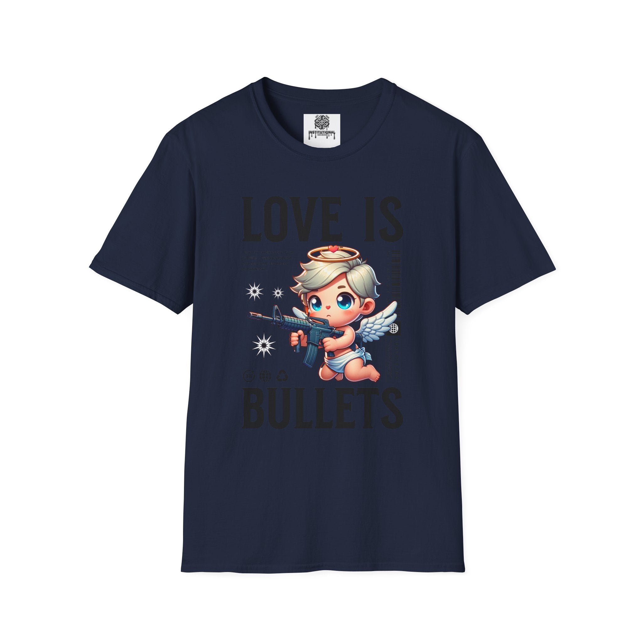 Love Is Bullets T-Shirt — Cute Angel Shooter Graphic Tee