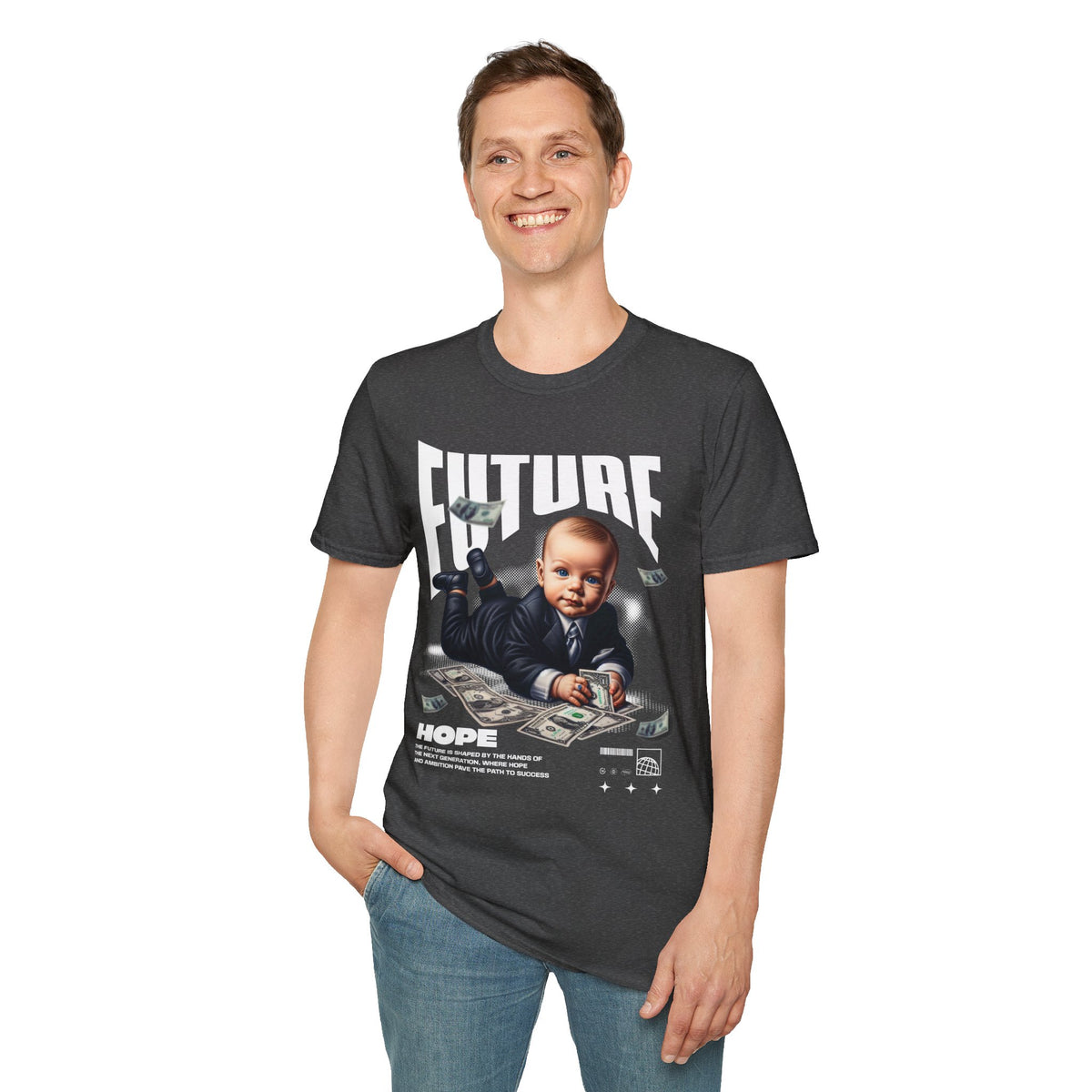 Baby Boss Money Tee — Funny Infant Business Graphic T-Shirt
