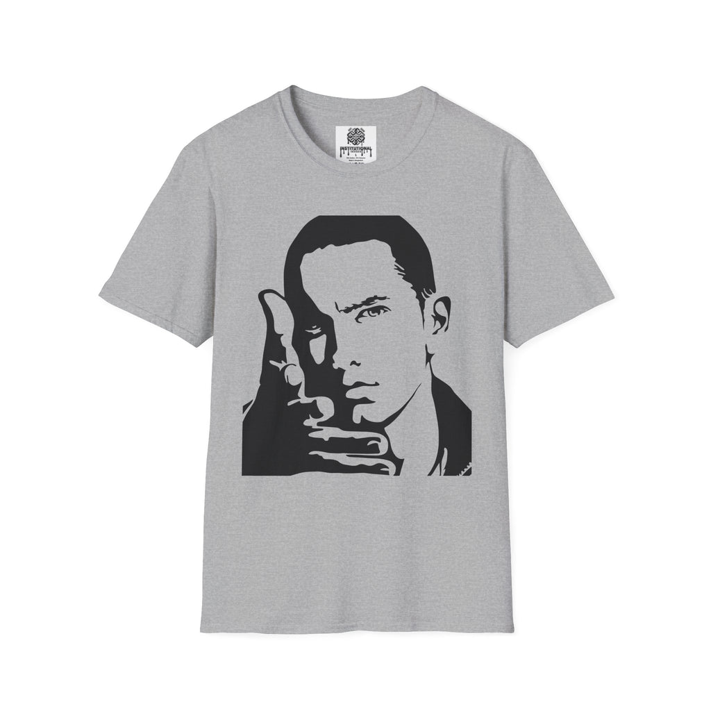 hip hop Portrait T-Shirt — Slim Shady Stencil Graphic Tee