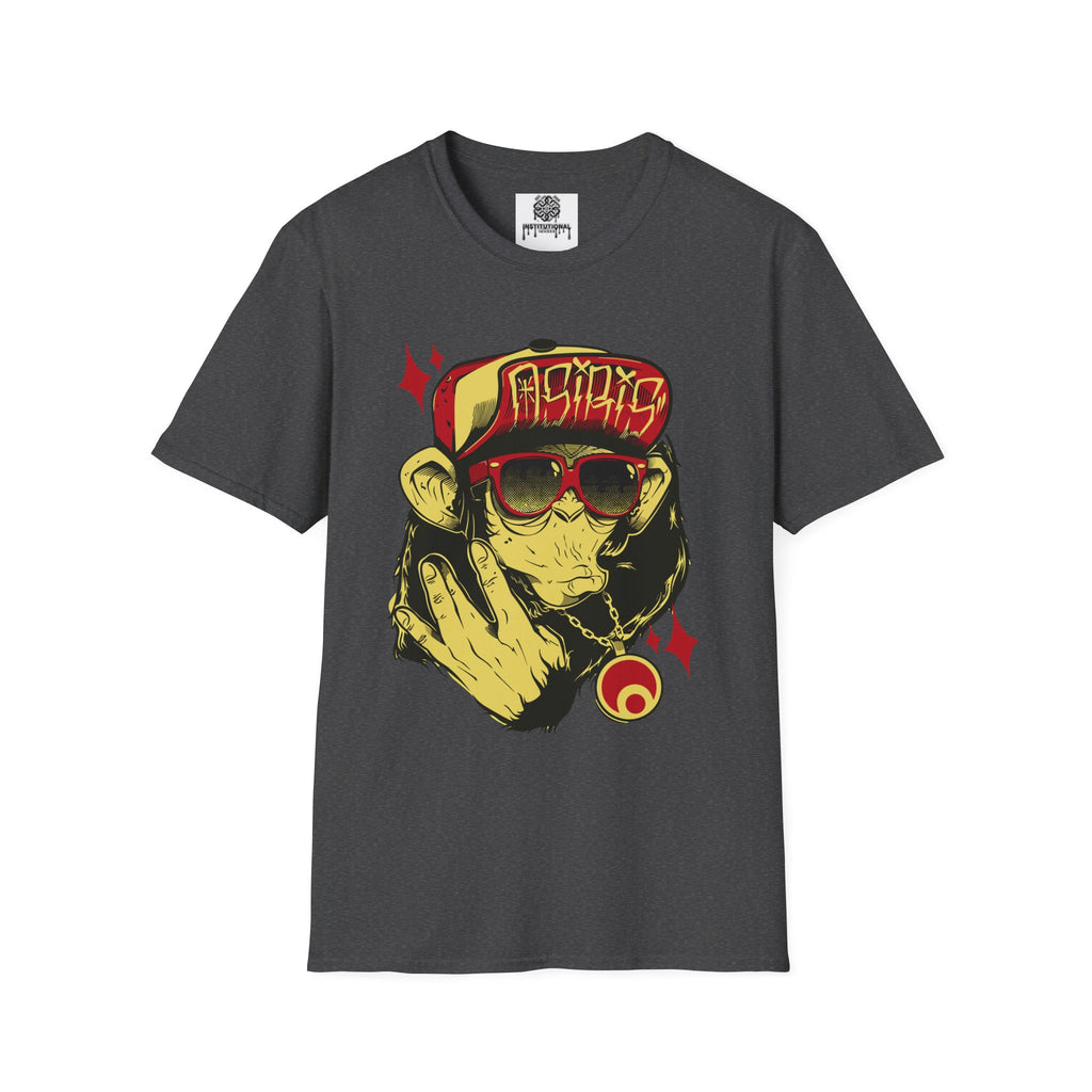 Monkey Streetwear T-Shirt — Retro Graphic Ape with Sunglasses & Cap