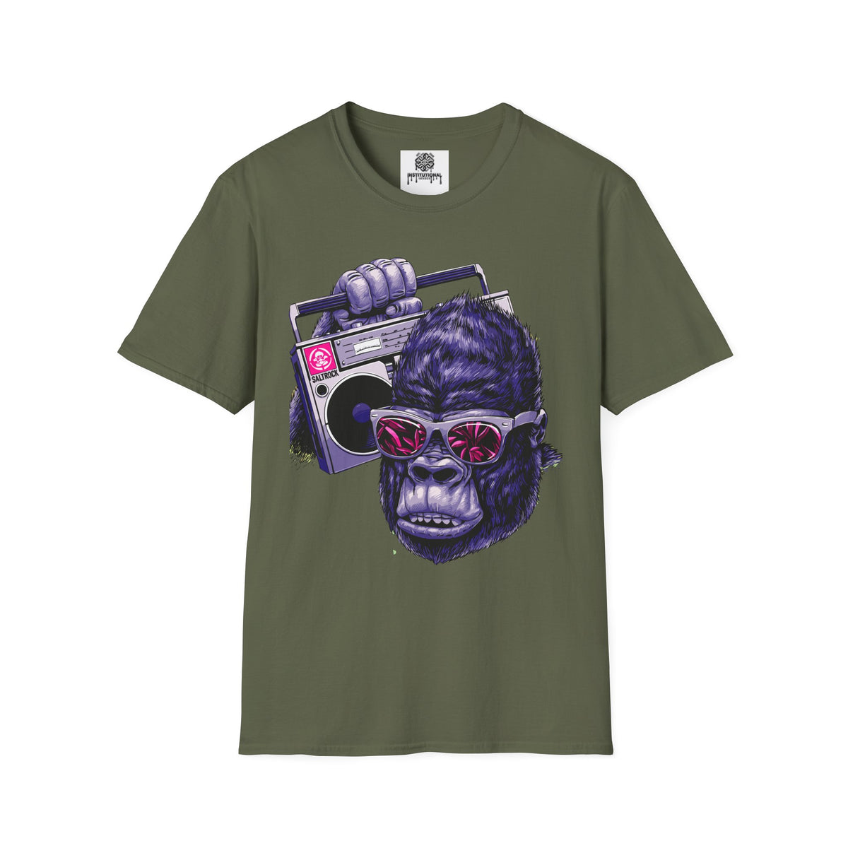Retro Boombox Gorilla T-Shirt — Vintage Hip Hop Ape Graphic Tee