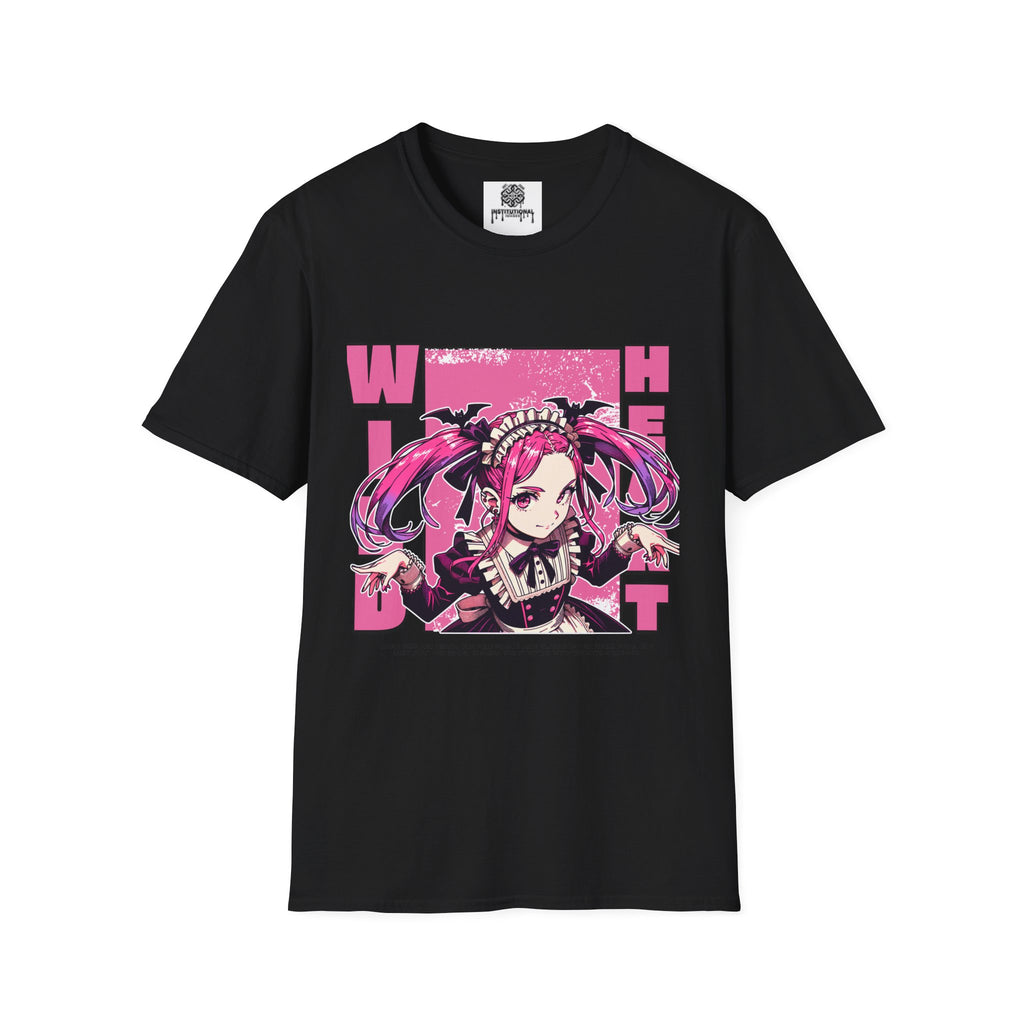 Witch Girl Anime T-Shirt — Pink Gothic Kawaii Graphic Tee