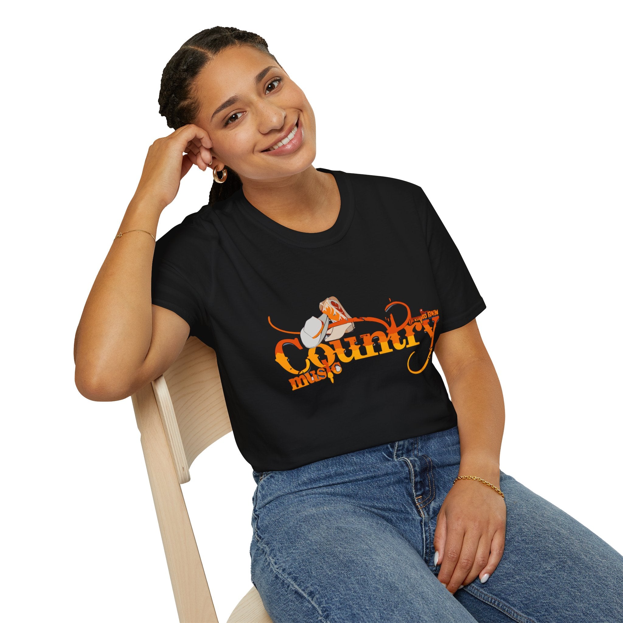 Country Music T‑Shirt — Vintage Cowboy Hat & Guitar Graphic