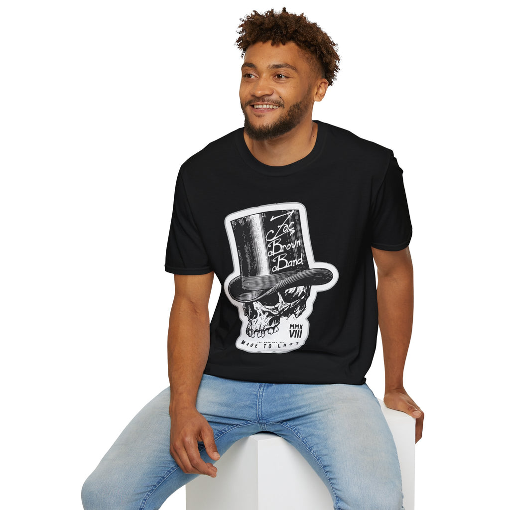 Top Hat Skull Band Tee — Zac Brown Band Graphic T-Shirt
