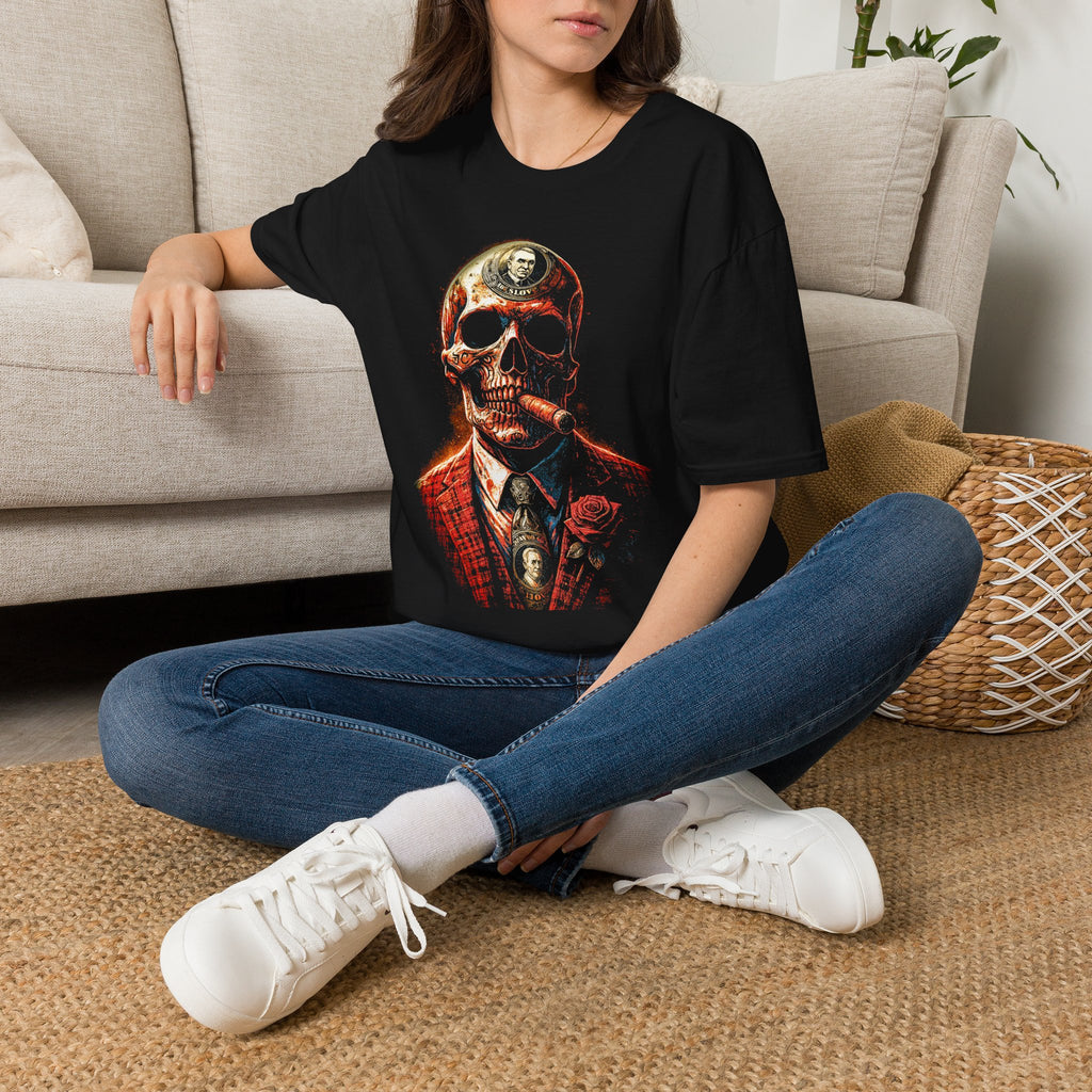 Skull Cigar Gentleman T‑Shirt — Vintage Dapper Skull Graphic Tee