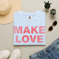 Make Love Not War T-Shirt — Retro Heart Dot Graphic Tee