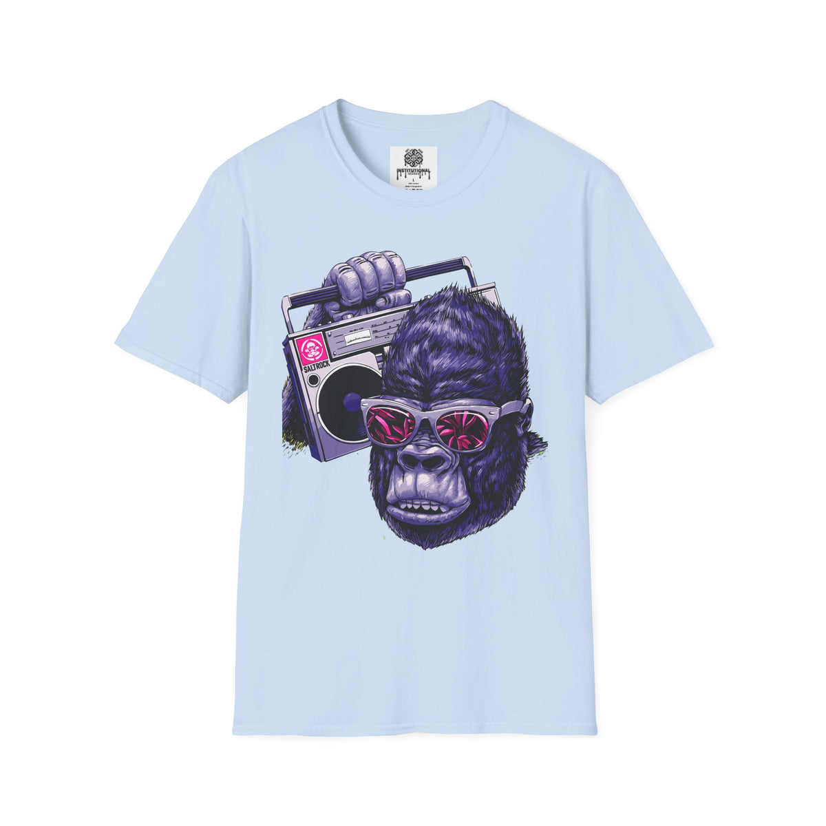 Retro Boombox Gorilla T-Shirt — Vintage Hip Hop Ape Graphic Tee
