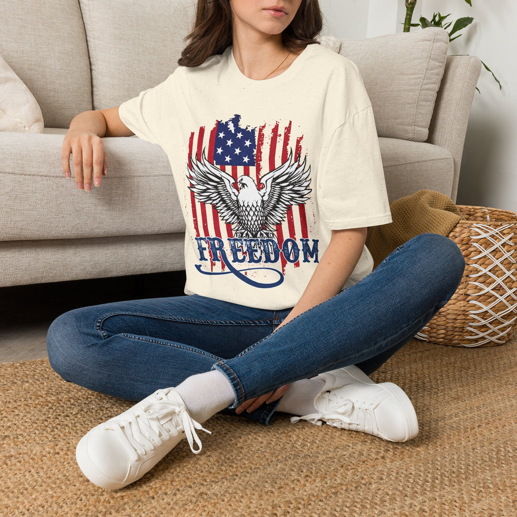 Freedom Eagle T‑Shirt – Patriotic American Flag Graphic Tee