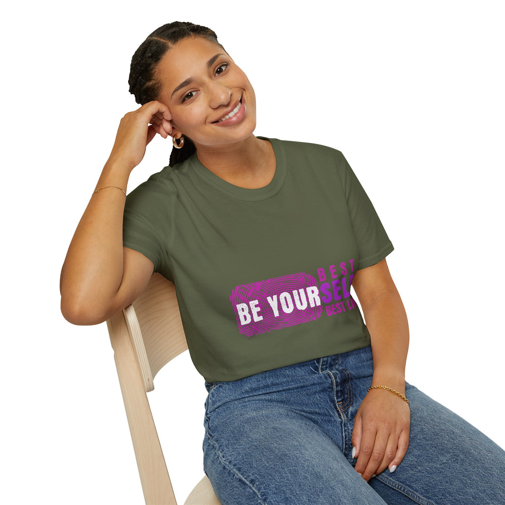 Best Yourself T-Shirt — Inspirational Pink Graphic Tee