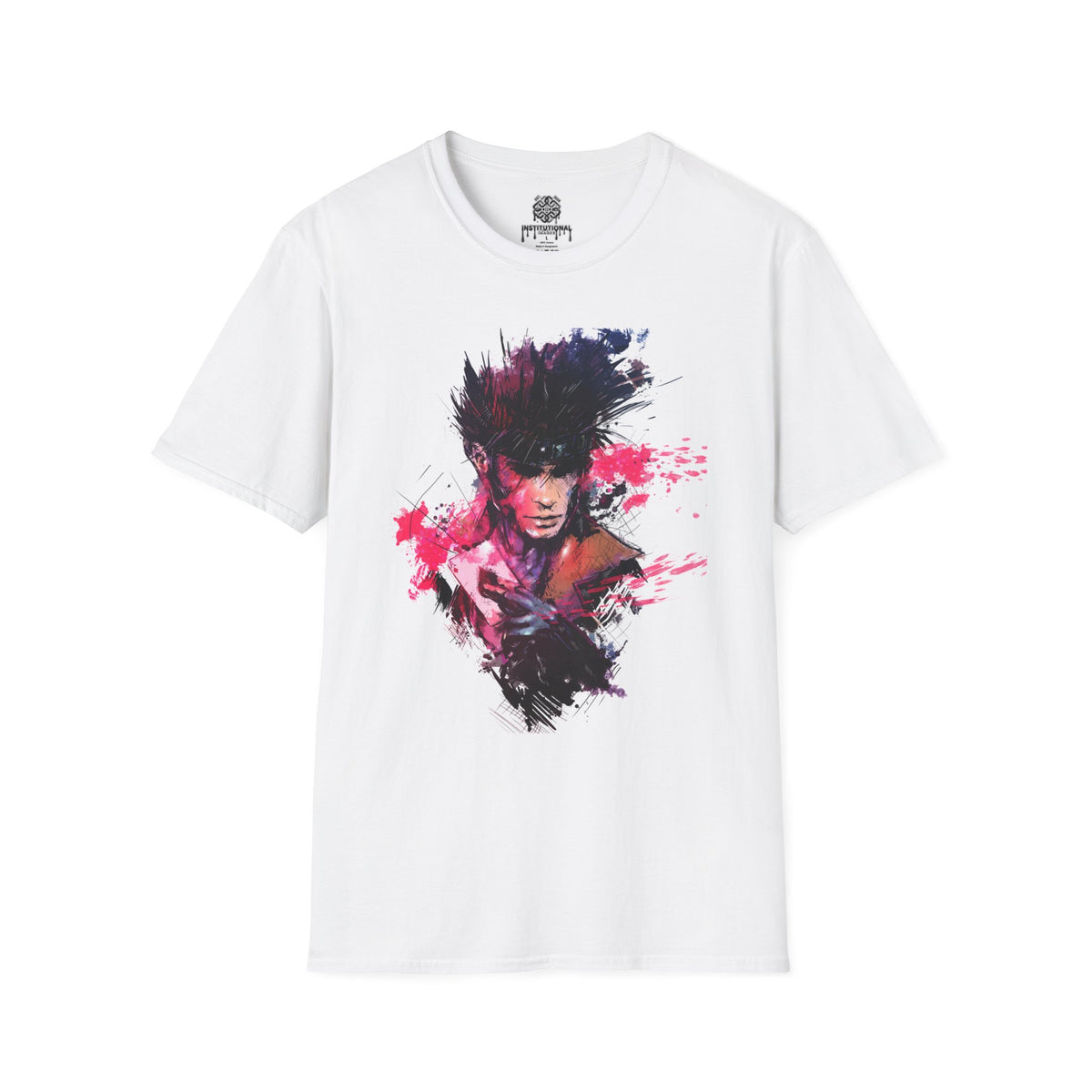 Rock Portrait T‑Shirt — Abstract Watercolor Musician Art Tee