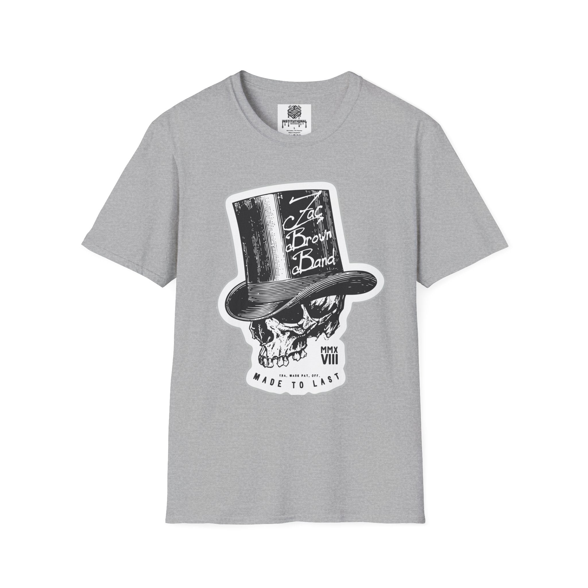 Top Hat Skull Band Tee — Zac Brown Band Graphic T-Shirt