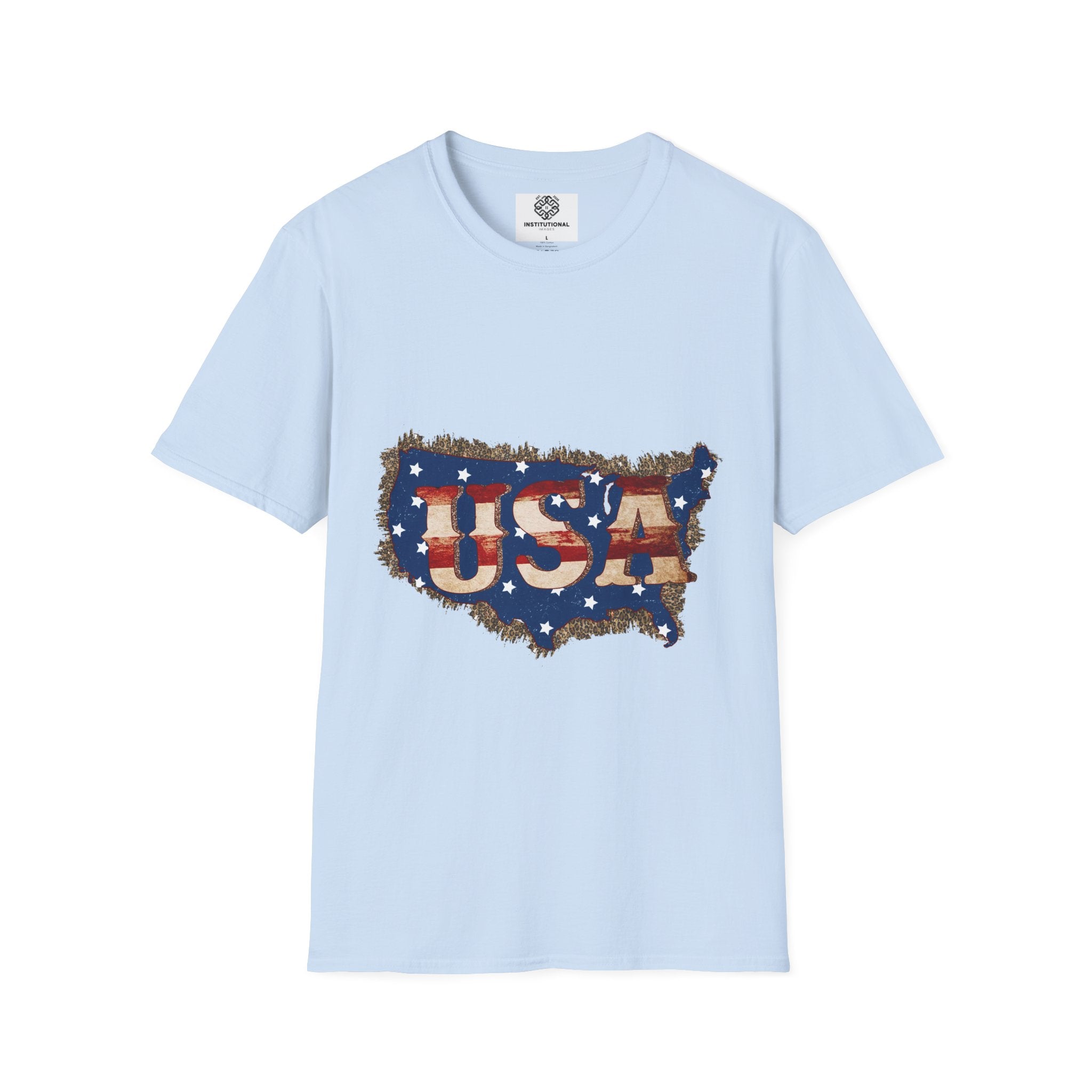 USA Map T-Shirt — Distressed American Flag Graphic Tee