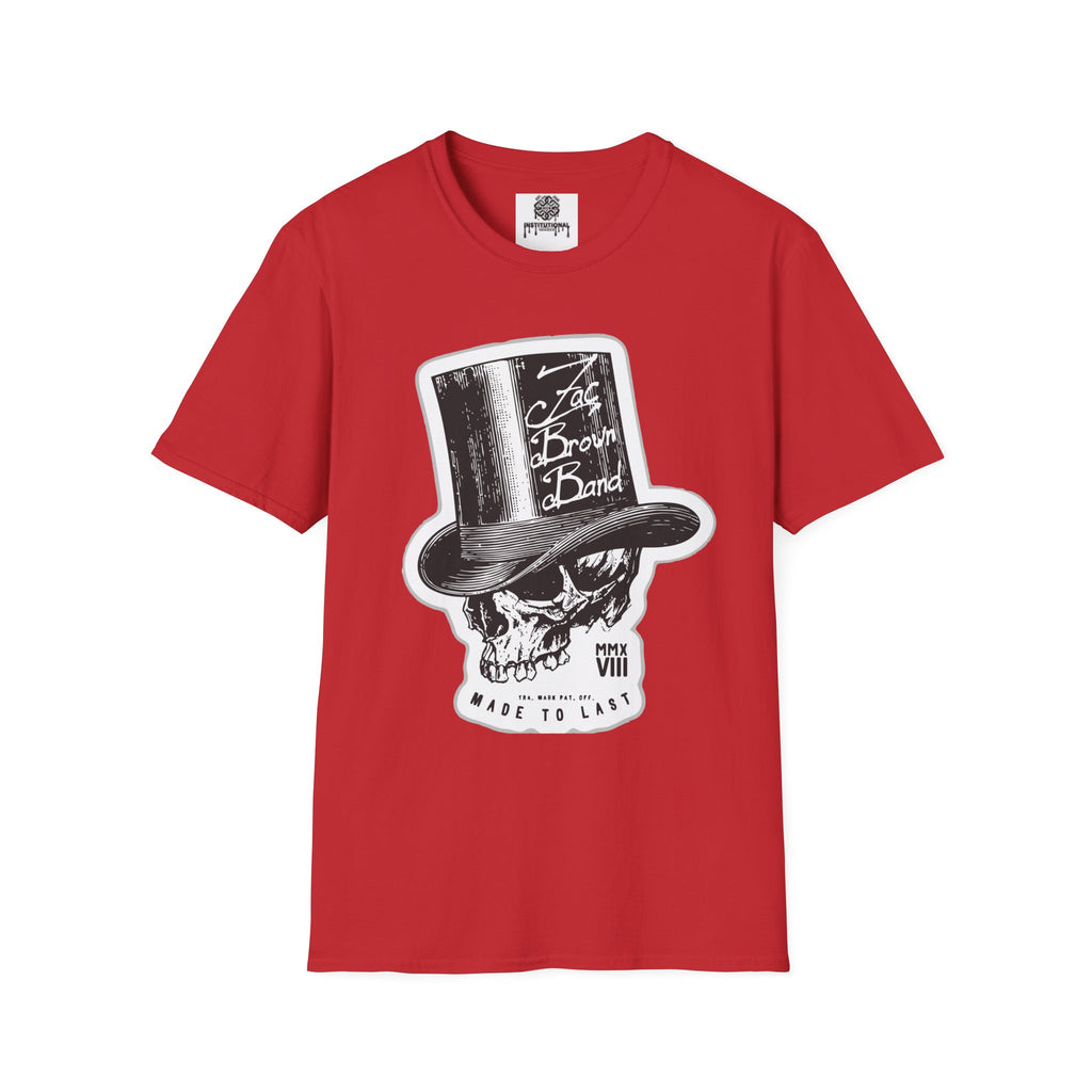 Top Hat Skull Band Tee — Zac Brown Band Graphic T-Shirt