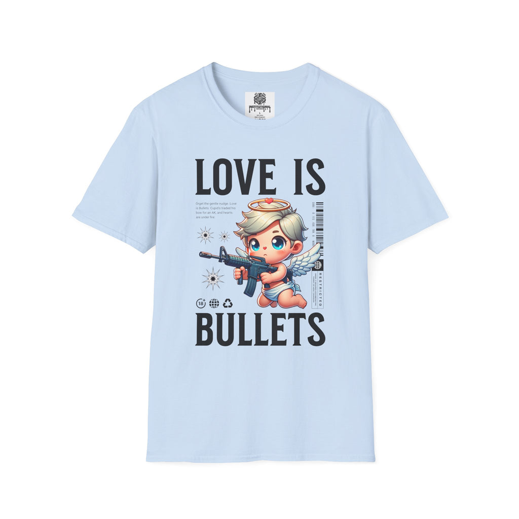 Love Is Bullets T-Shirt — Cute Angel Shooter Graphic Tee