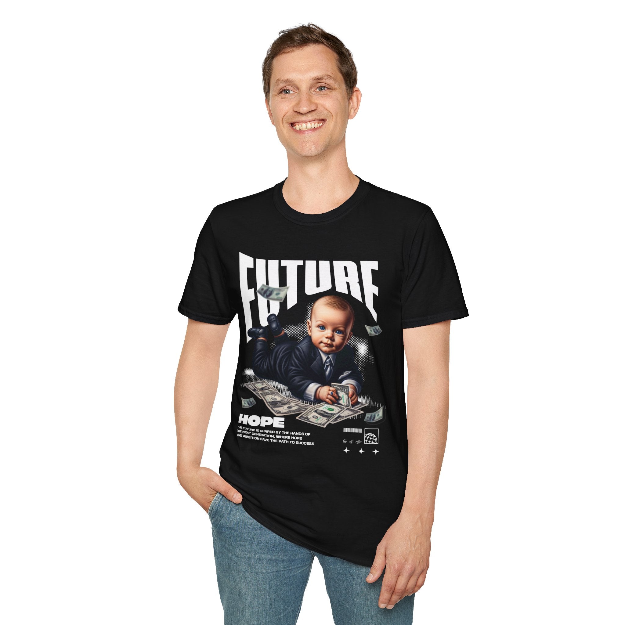 Baby Boss Money Tee — Funny Infant Business Graphic T-Shirt