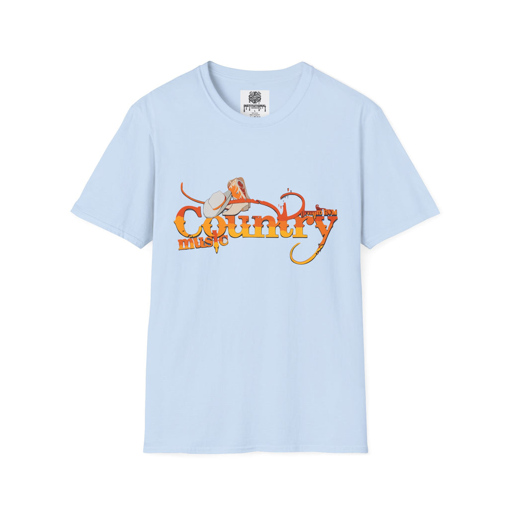 Country Music T‑Shirt — Vintage Cowboy Hat & Guitar Graphic
