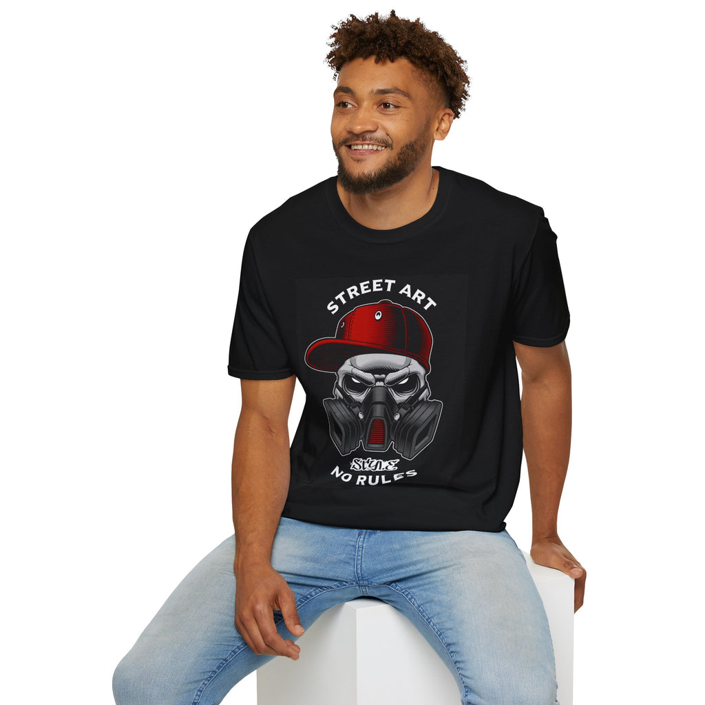 Street Art Skull Tee — "Street Art No Rules" Graphic T-Shirt