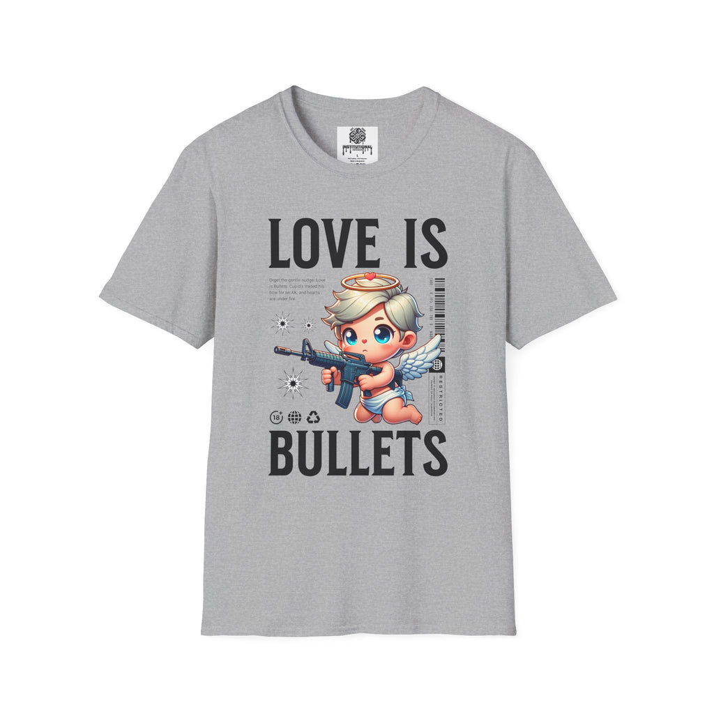 Love Is Bullets T-Shirt — Cute Angel Shooter Graphic Tee