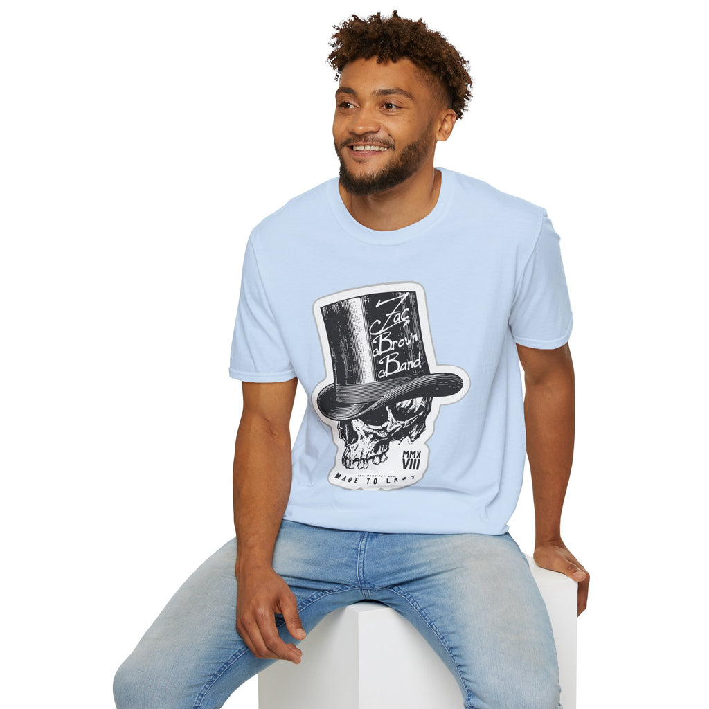 Top Hat Skull Band Tee — Zac Brown Band Graphic T-Shirt