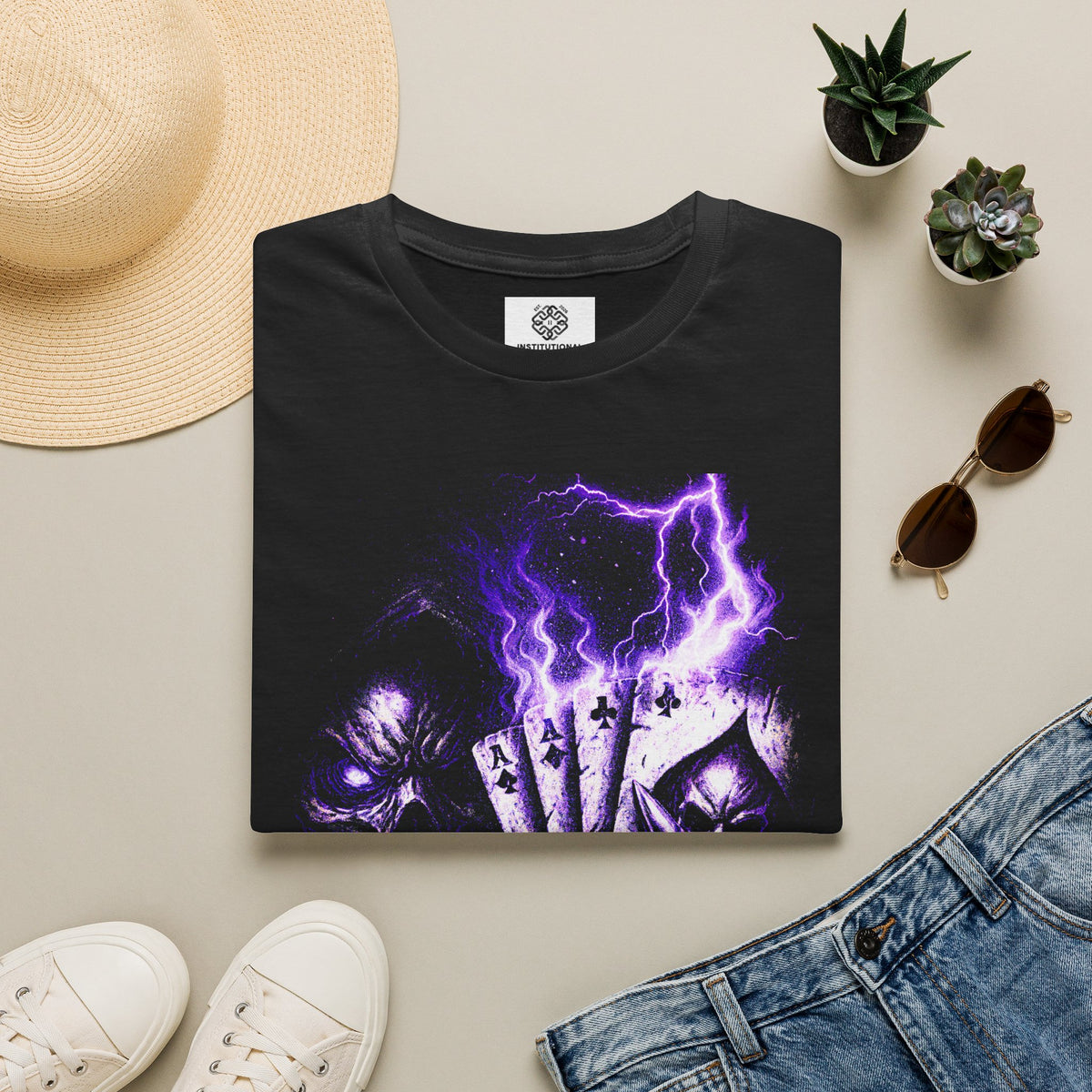 Floral Glow T-Shirt — Lavender Ghost Flower Graphic Tee