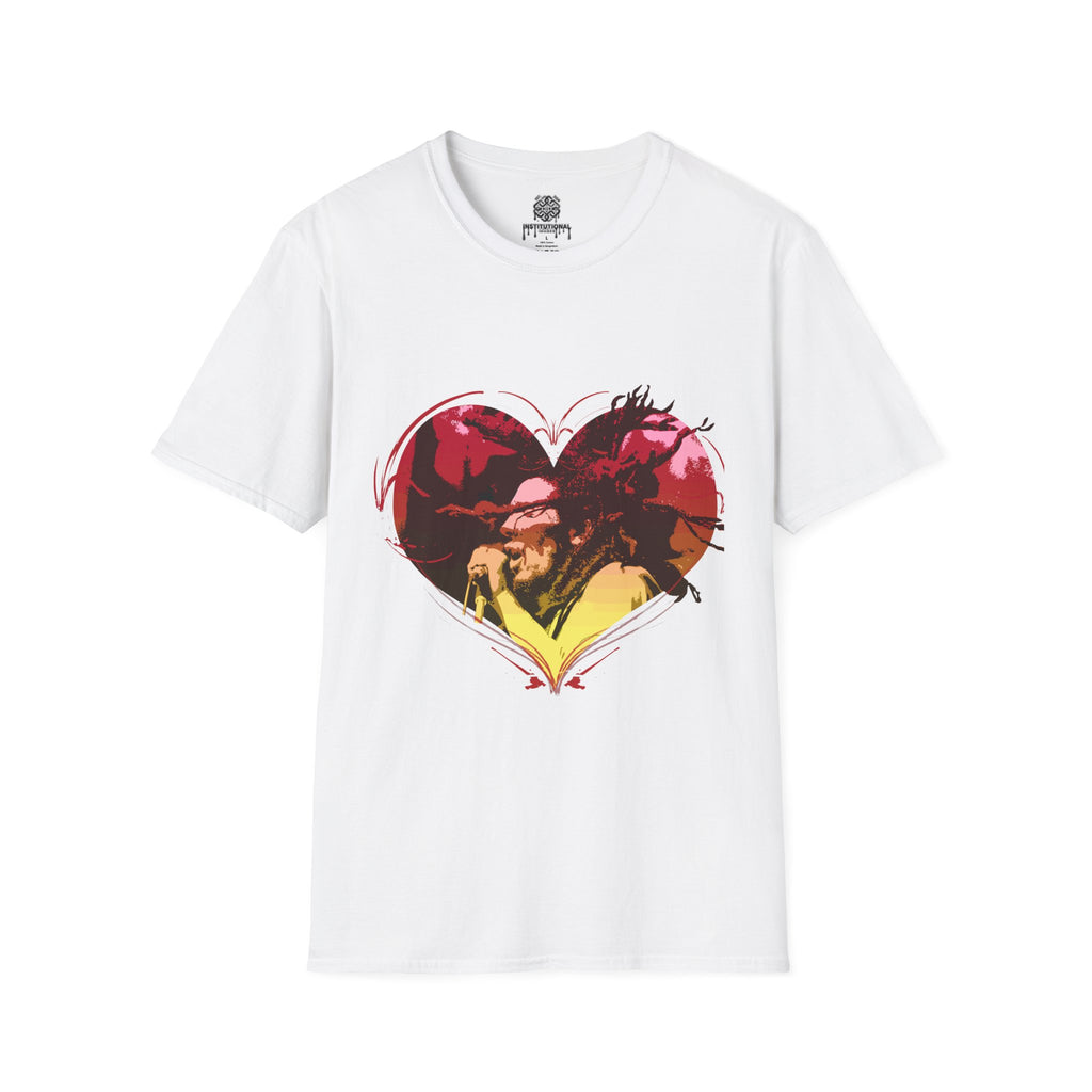 Heart Graphic T-Shirt — Vintage Couple Silhouette Love Tee