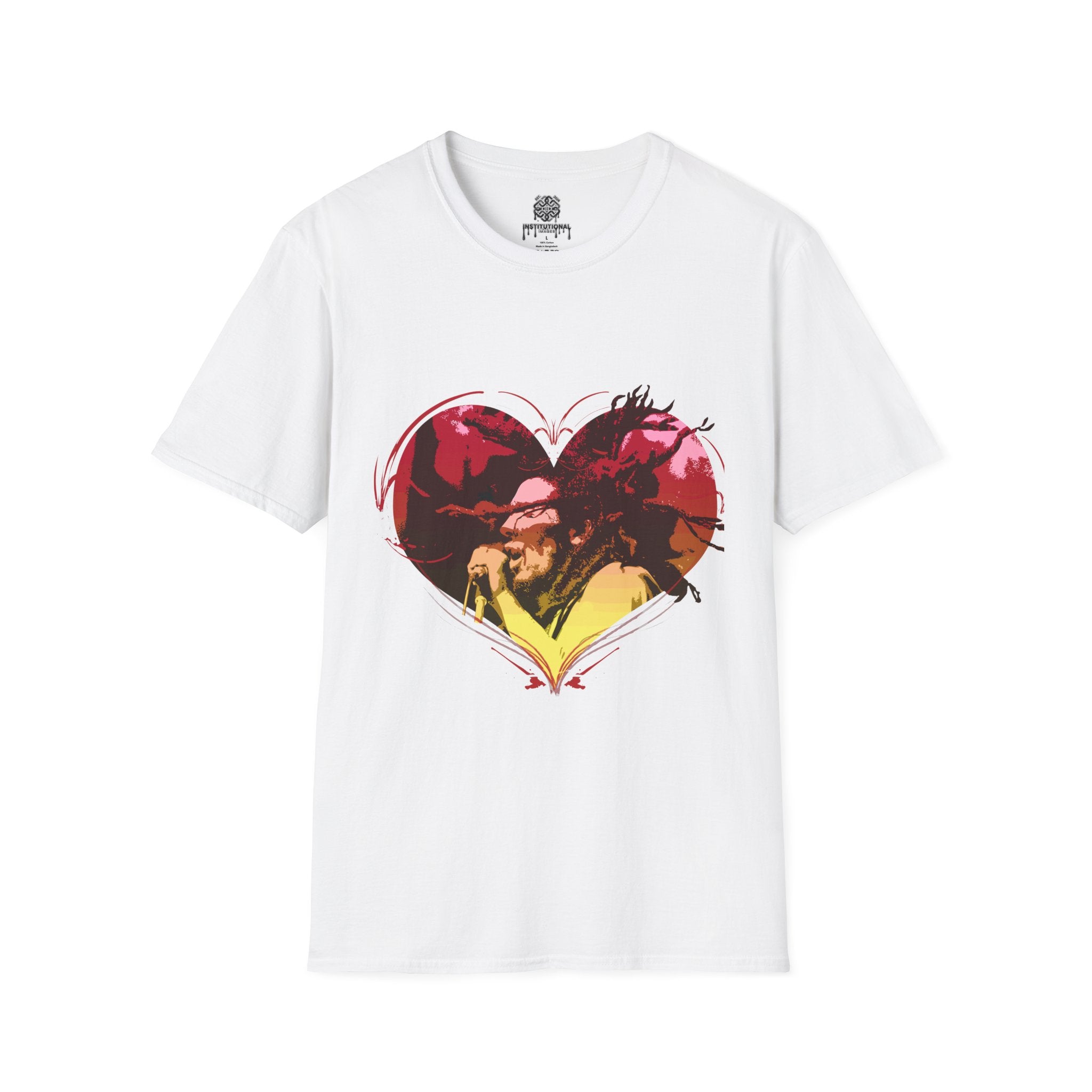 Heart Graphic T-Shirt — Vintage Couple Silhouette Love Tee