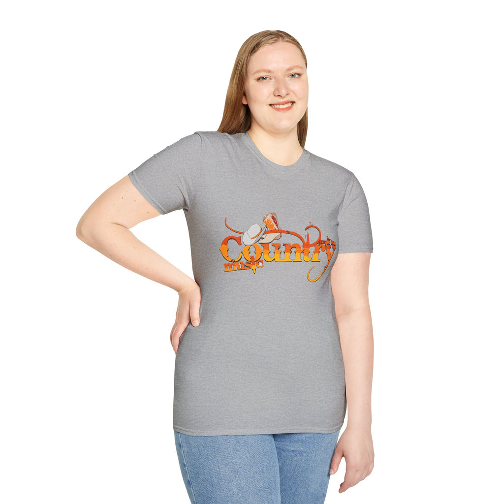 Country Music T‑Shirt — Vintage Cowboy Hat & Guitar Graphic