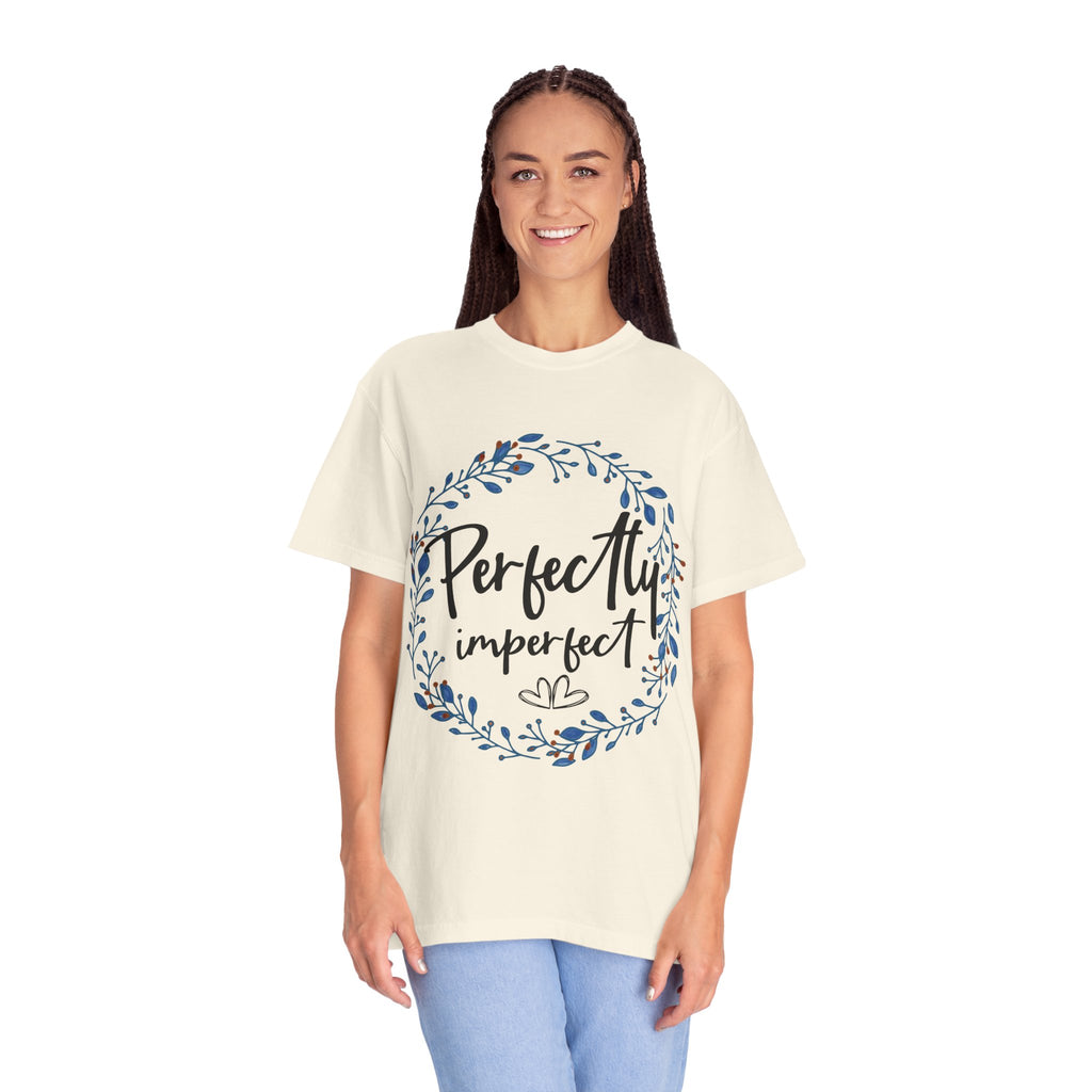 Perfectly Imperfect Floral T-Shirt — "Perfectly Imperfect" Inspirational Tee