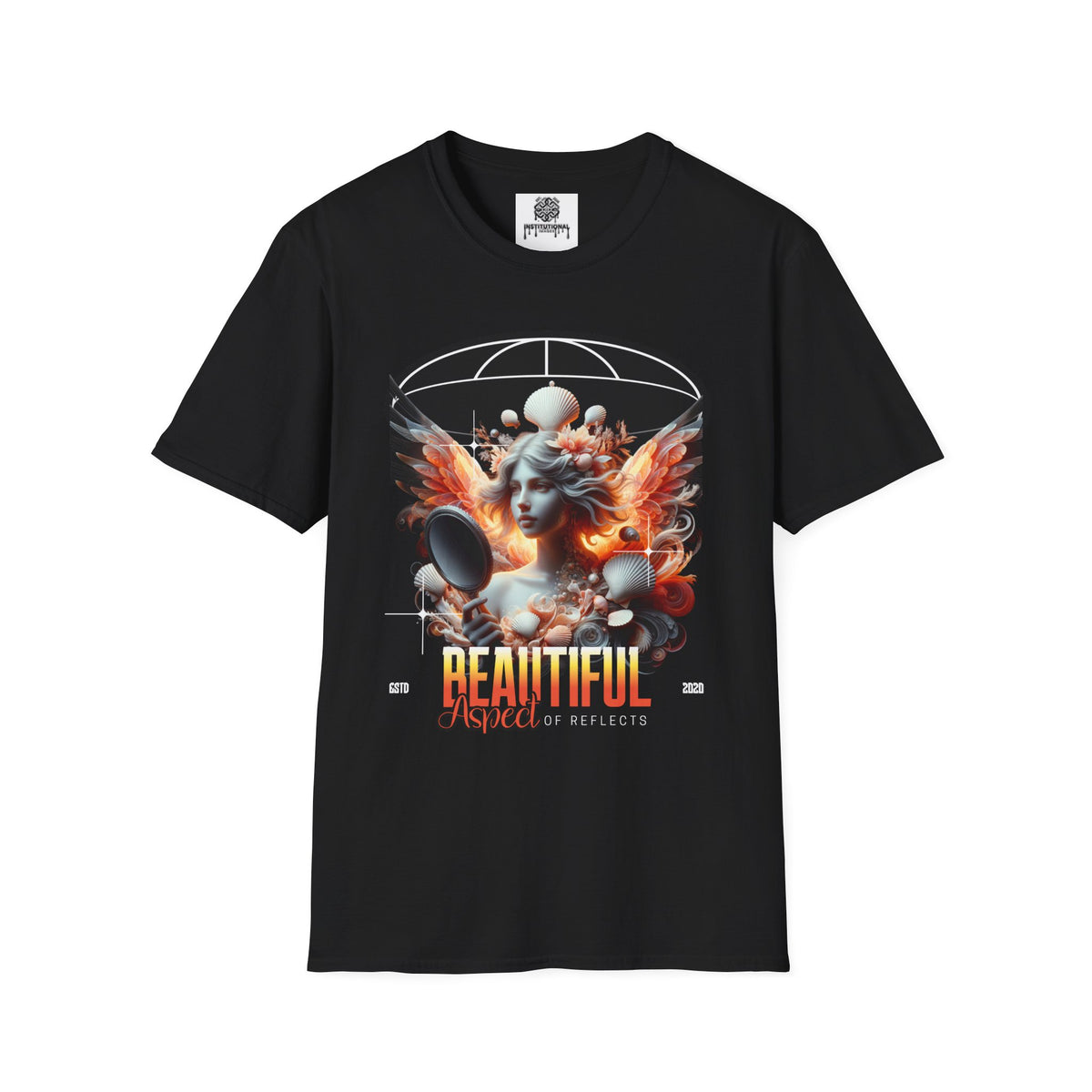 Artistic Phoenix Portrait T-Shirt — 'Beautiful' Retro Surreal Graphic Tee