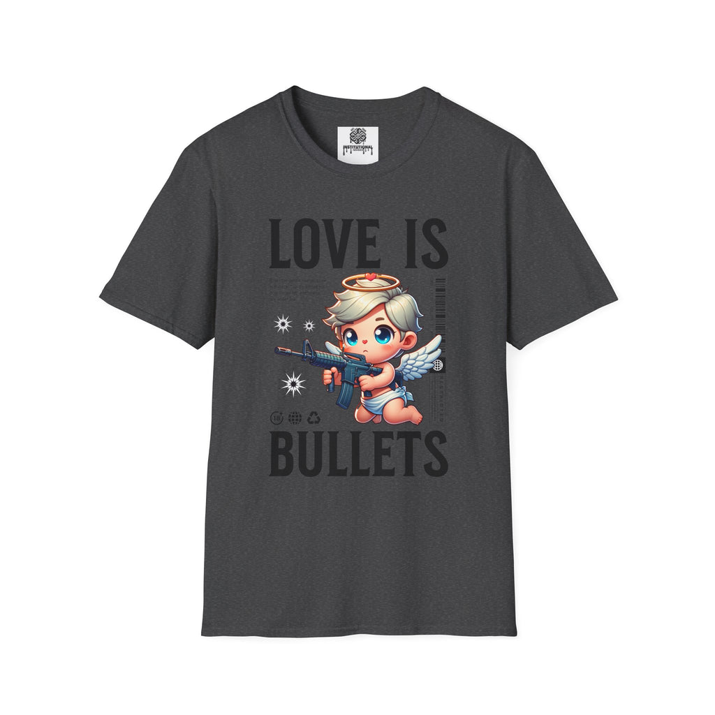 Love Is Bullets T-Shirt — Cute Angel Shooter Graphic Tee