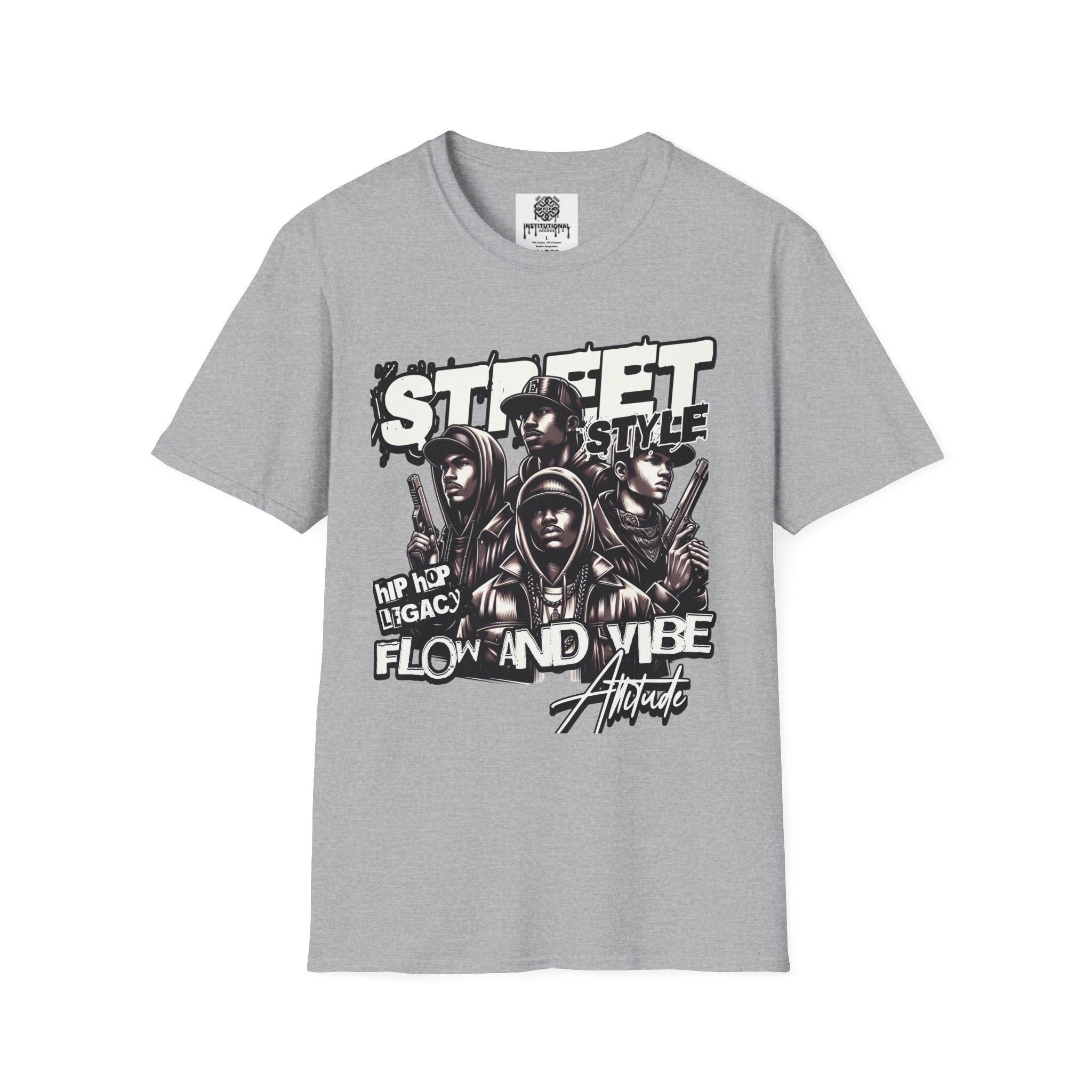 Street Style Graphic T‑Shirt — 'Street Style' Urban Vibe Tee with Crew Portraits
