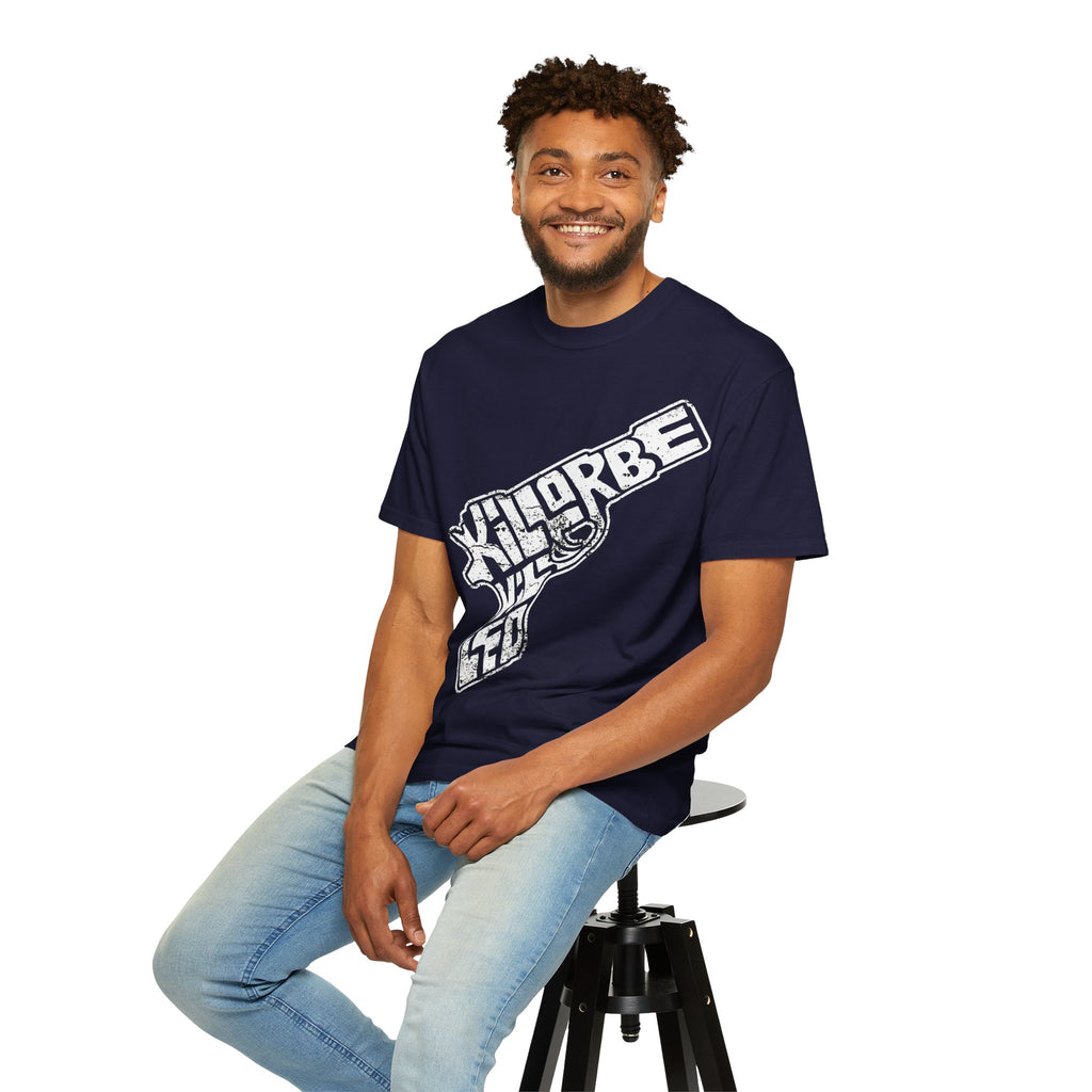 Gun Graphic T-Shirt — Vintage 'Kill or Be Killed' Distressed Design
