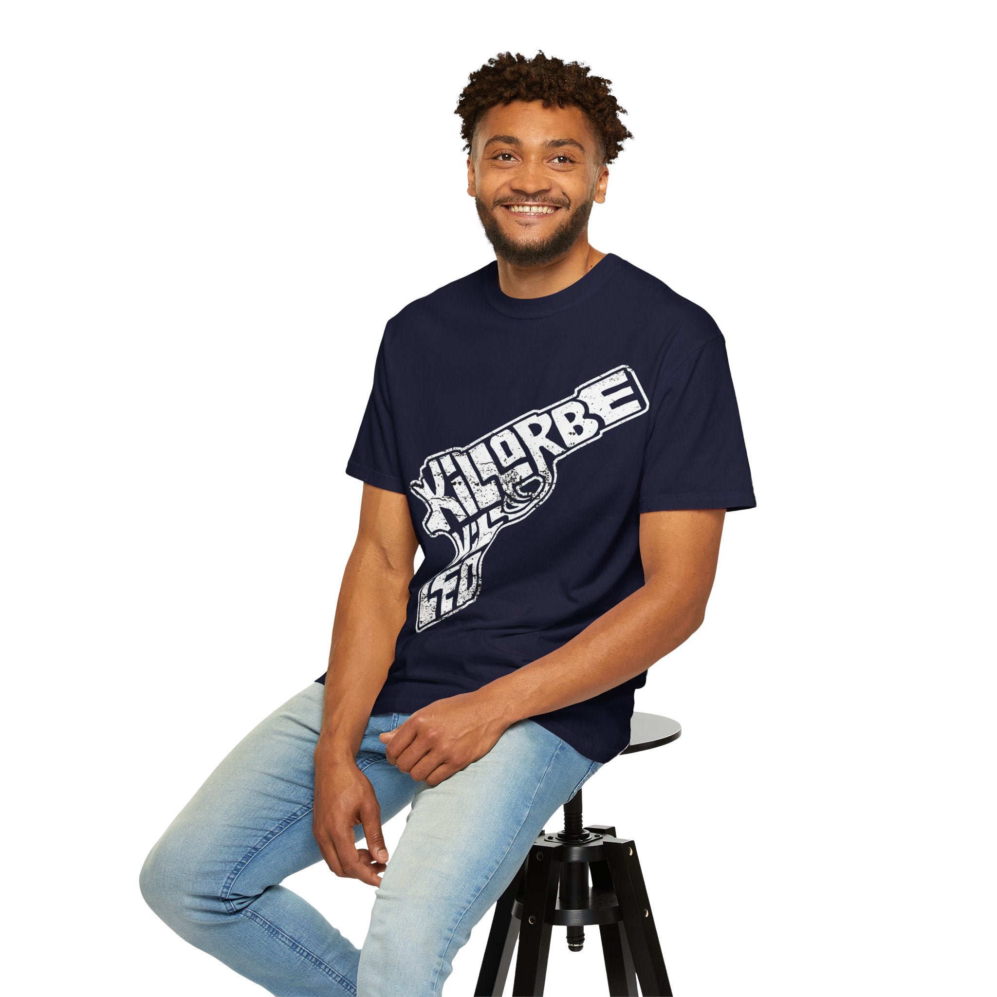 Gun Graphic T-Shirt — Vintage 'Kill or Be Killed' Distressed Design