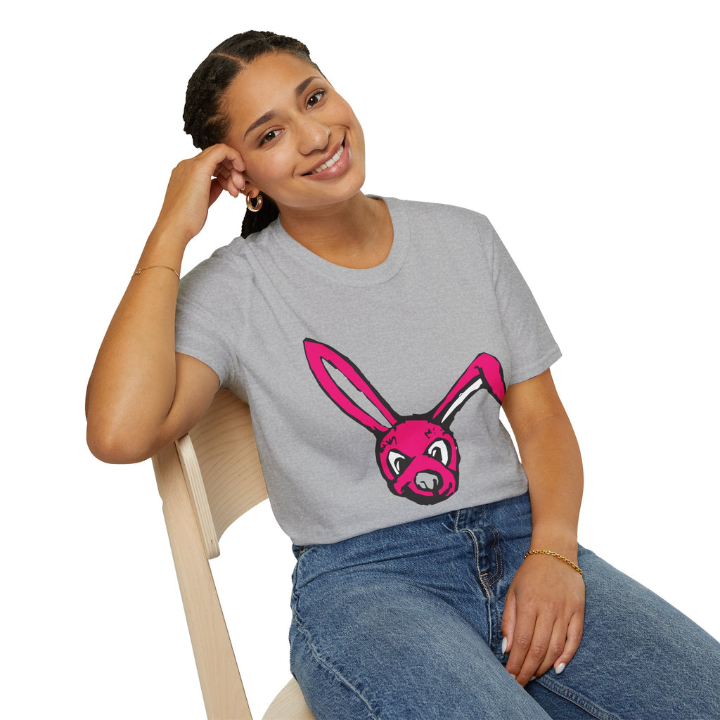 Pink Bunny Graphic T-Shirt — Playful Easter Bunny Tee