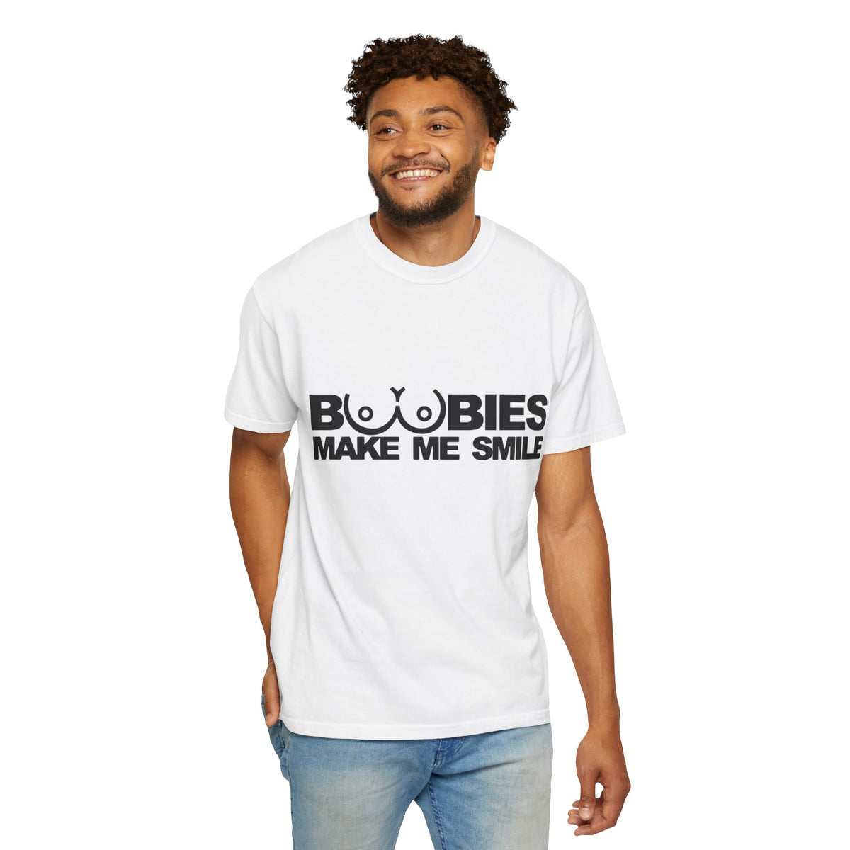 T-Shirt — “Boobies Make Me Smile” Funny Graphic Tee