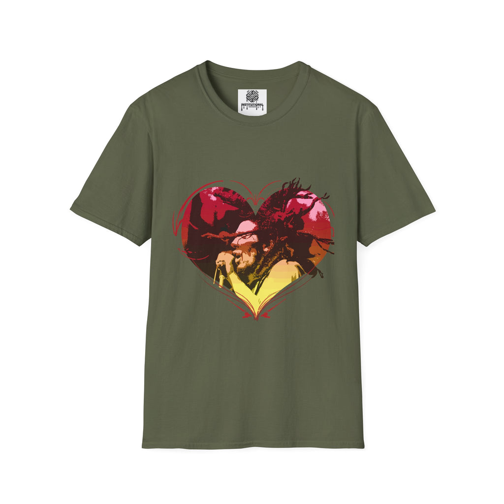 Heart Graphic T-Shirt — Vintage Couple Silhouette Love Tee
