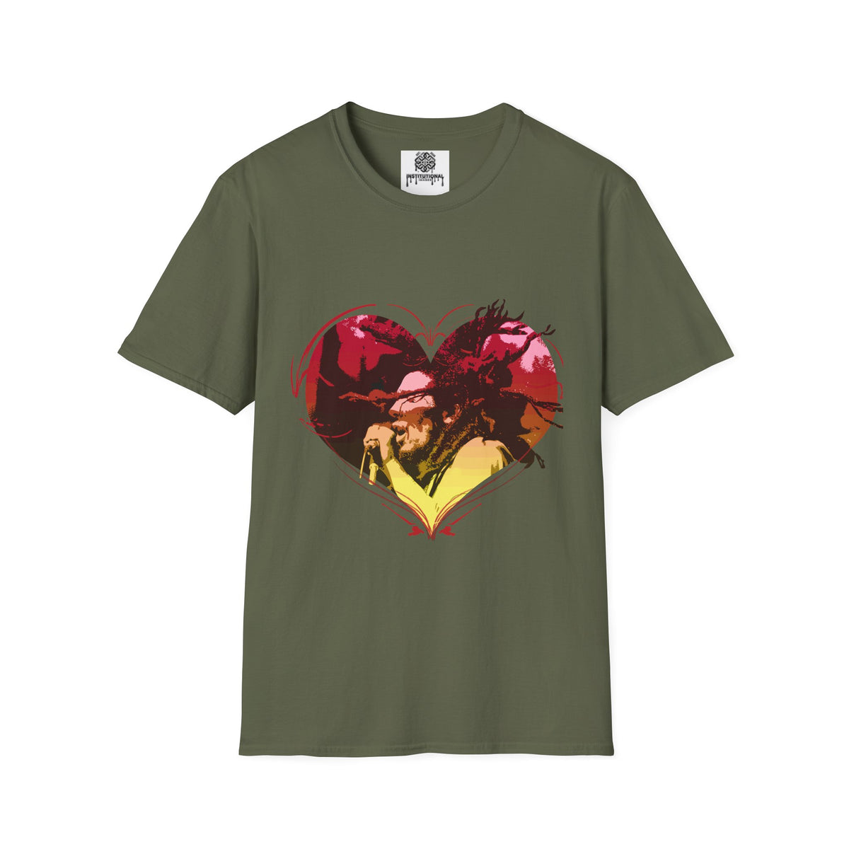 Heart Graphic T-Shirt — Vintage Couple Silhouette Love Tee