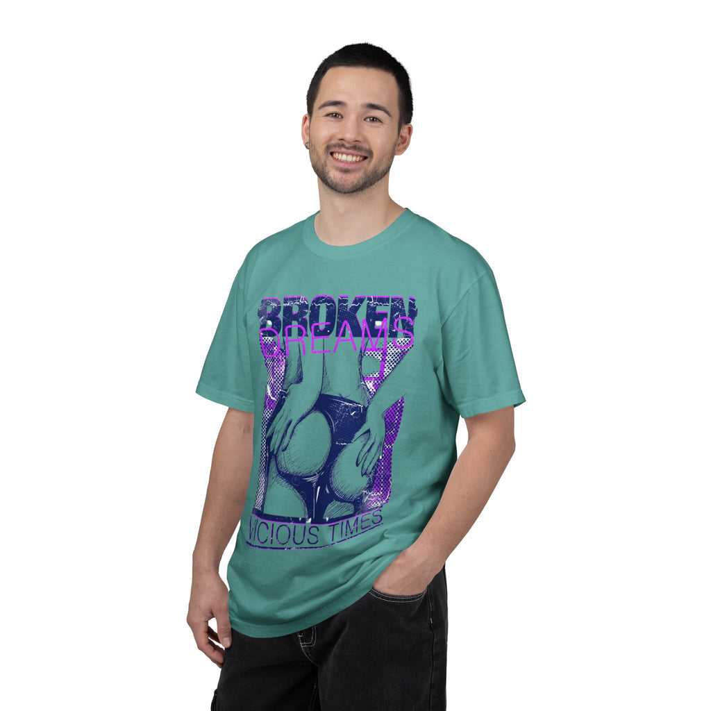 Broken Dreams Graphic T-Shirt — "Vicious Times" Retro Pop Art Tee
