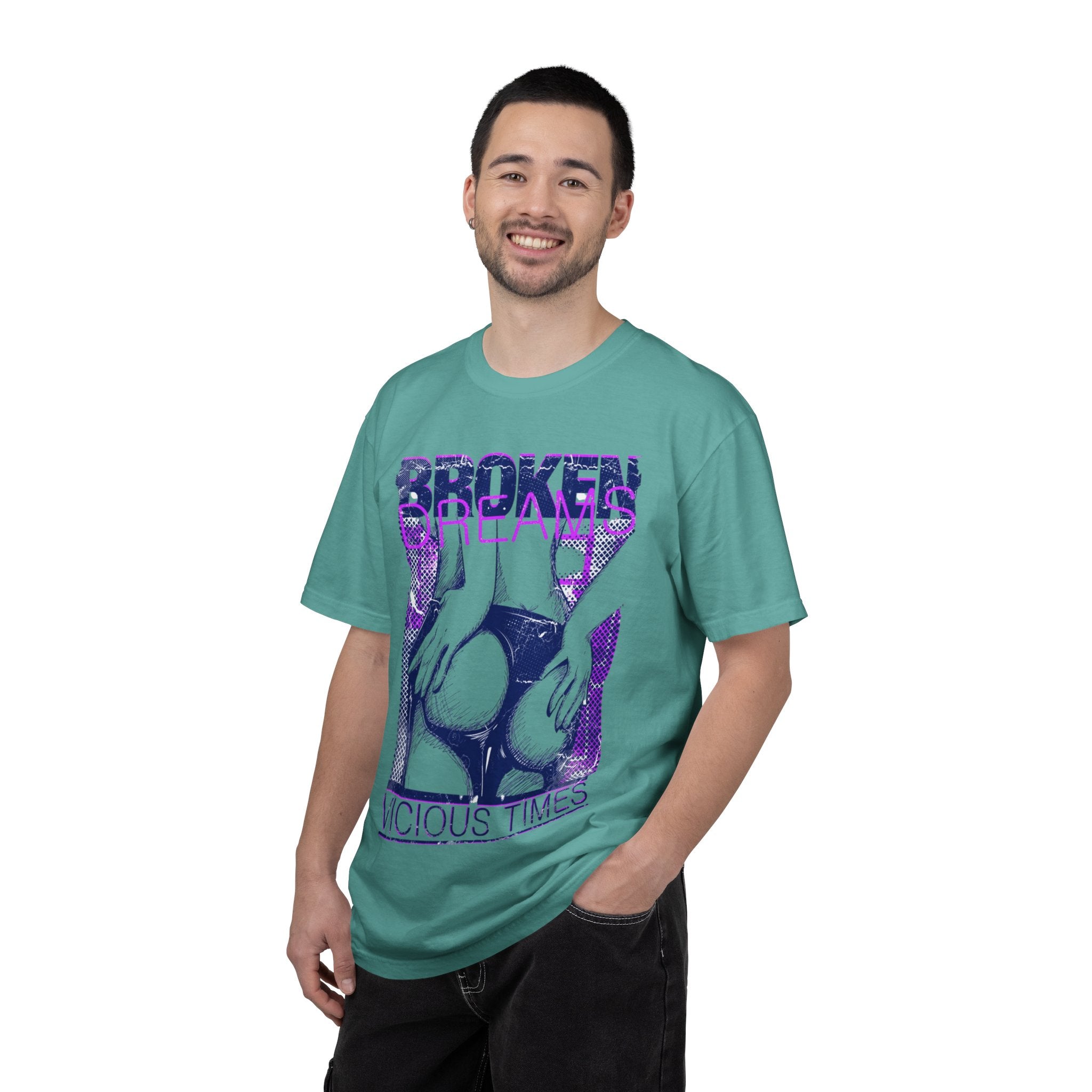 Broken Dreams Graphic T-Shirt — "Vicious Times" Retro Pop Art Tee