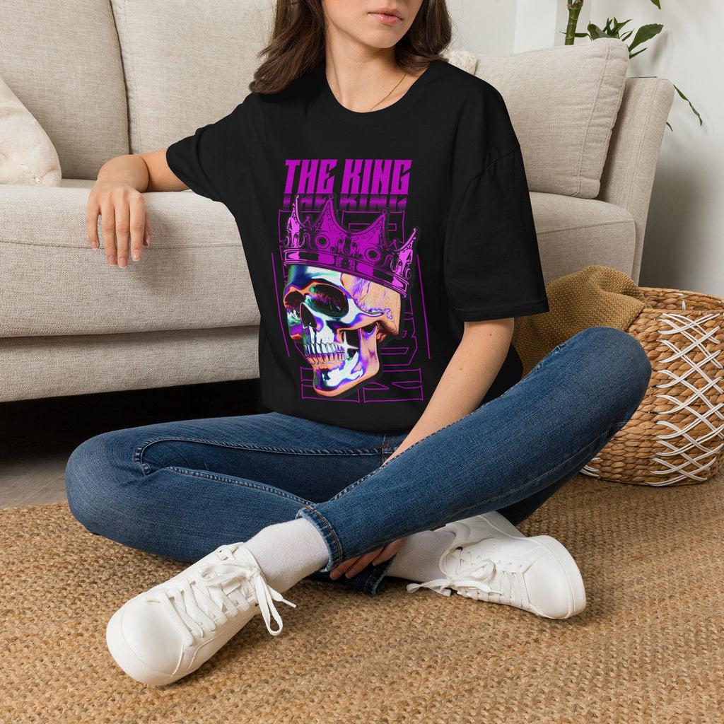 The King Skull Tee — Neon Crown Graphic T‑Shirt