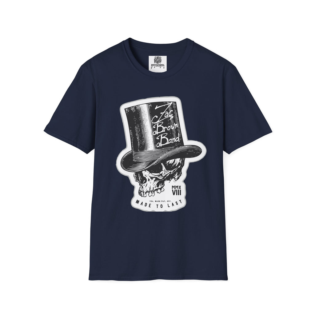 Top Hat Skull Band Tee — Zac Brown Band Graphic T-Shirt
