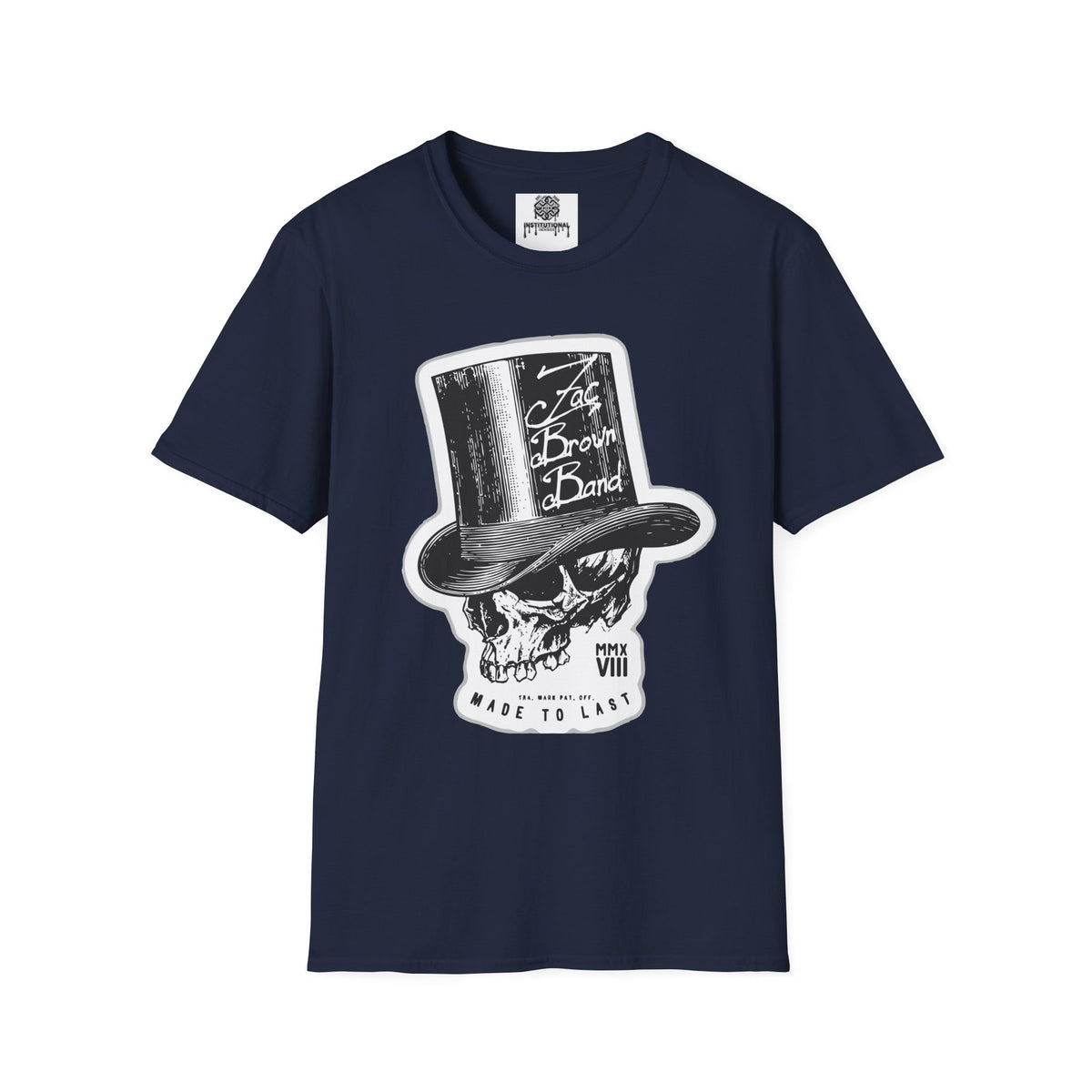 Top Hat Skull Band Tee — Zac Brown Band Graphic T-Shirt